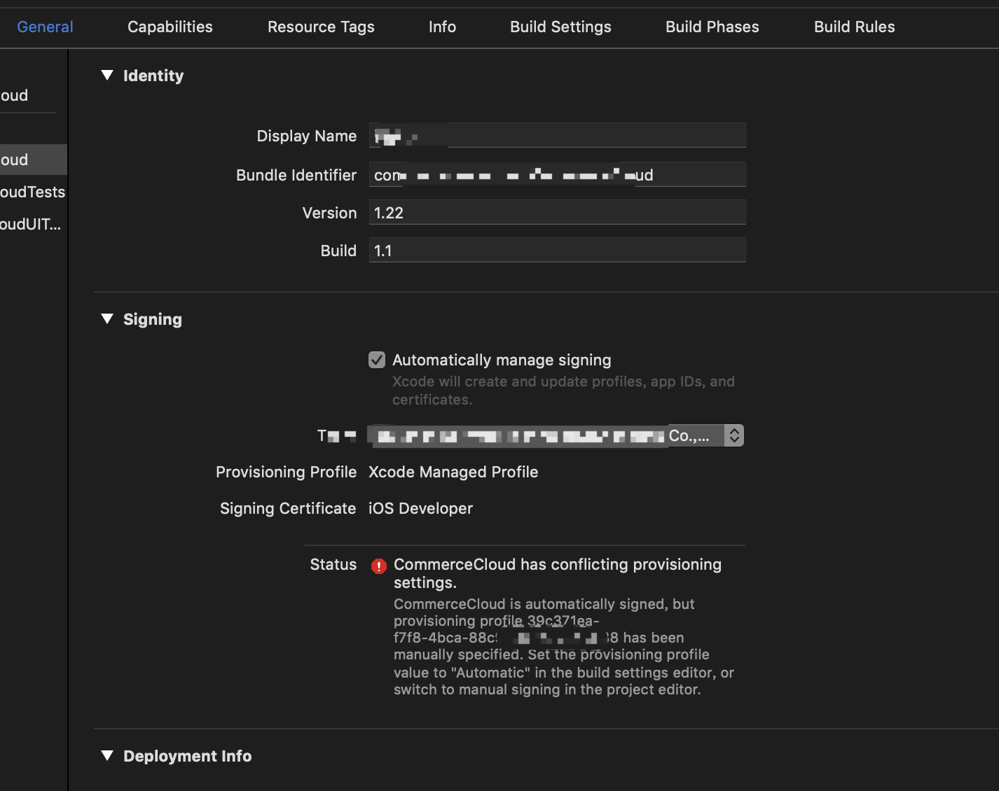 Ios Xcode Xxx Has Conflicting Provisioning Settings Socketio Has