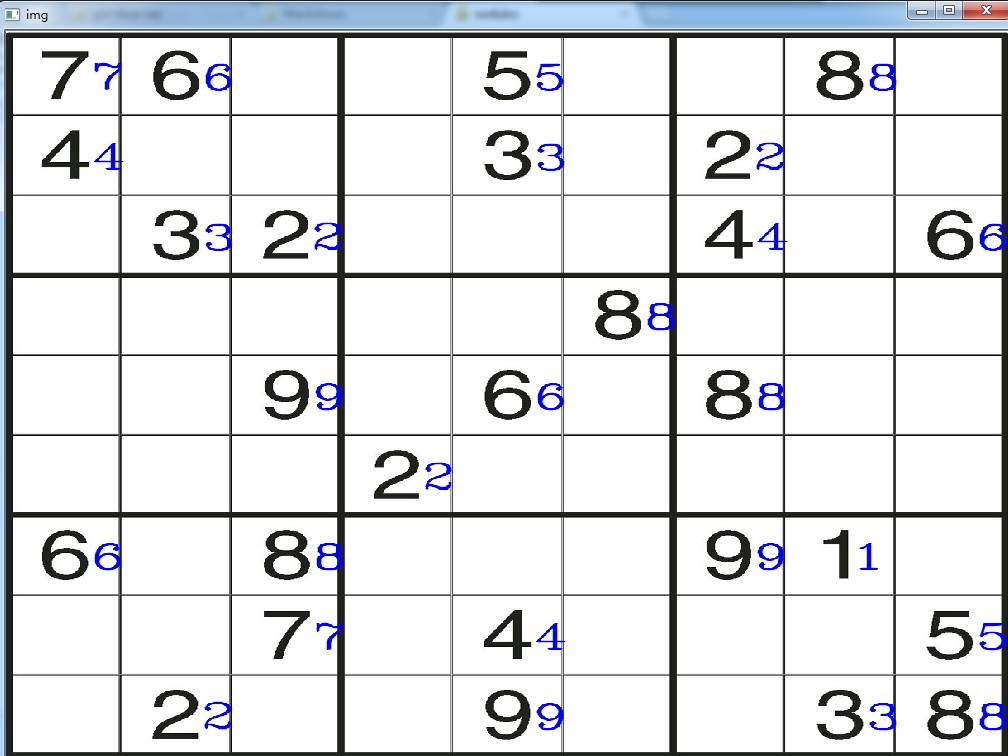 opencv玩九宫格数独(三):九宫格生成与数独求解