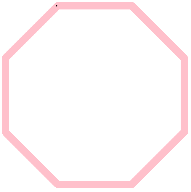 二.绘制一个八角图形