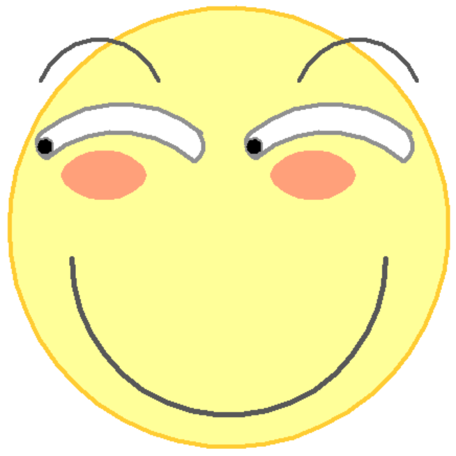 用python 画一个奸笑(滑稽)表情