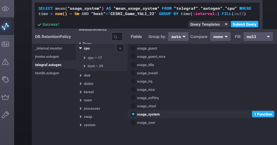 服务器监控环境搭建 telegraf influxdb grafana框架