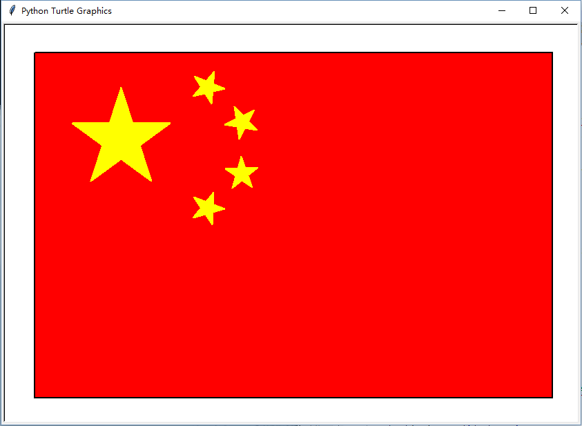 每日一程-11.利用python turtle库绘制国旗