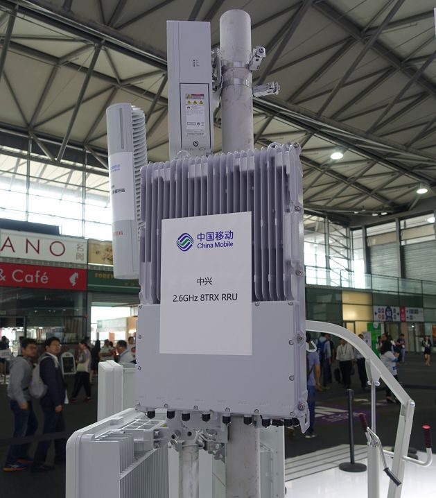 中国移动展出的各家5g aau