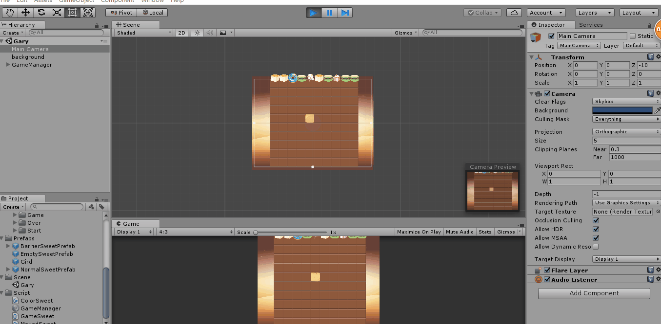 unity3d_(游戏)甜品消消乐01_游戏基础界面