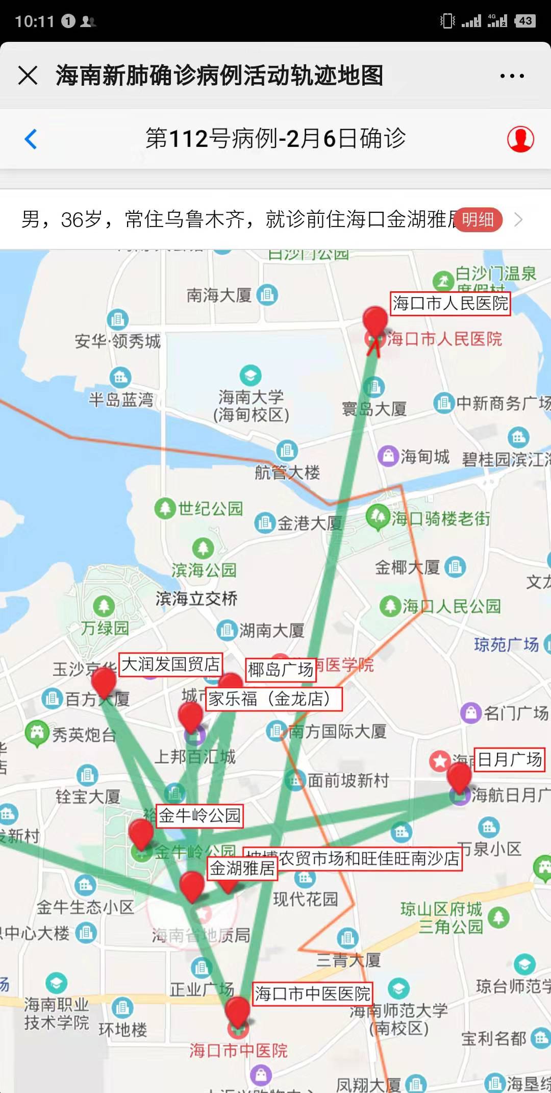 新肺确诊病例活动轨迹地图ncp_map