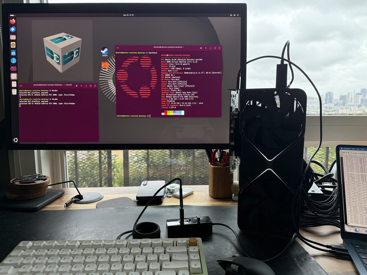 RTX 5090 + M4 MacBook Air：eGPU 玩游戏实测结果
