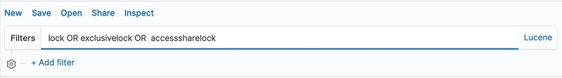 Preview of the Filters page with the query entered.