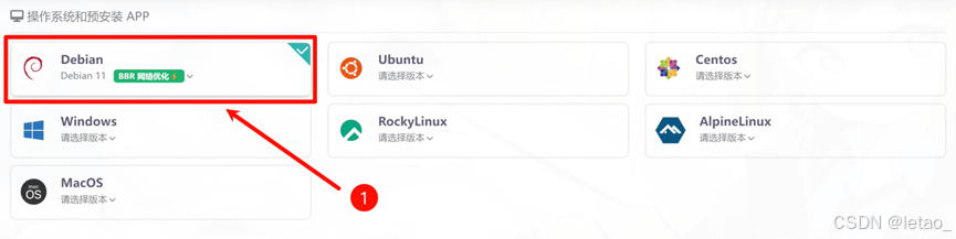 雨云服务器安装linux系统及部署宝塔(图1)