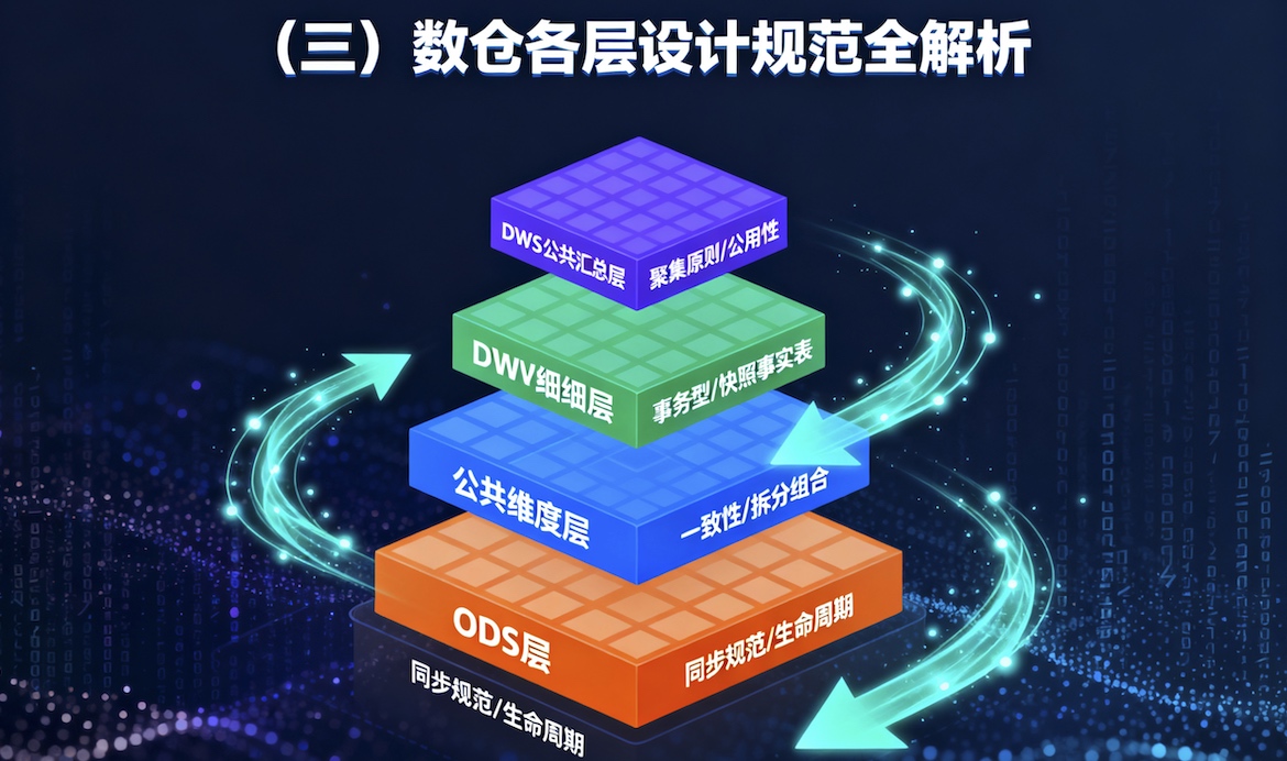 （三）数仓人必看！ODS 到 DWS 各层设计规范全解析，含同步/存储/质量核心要点