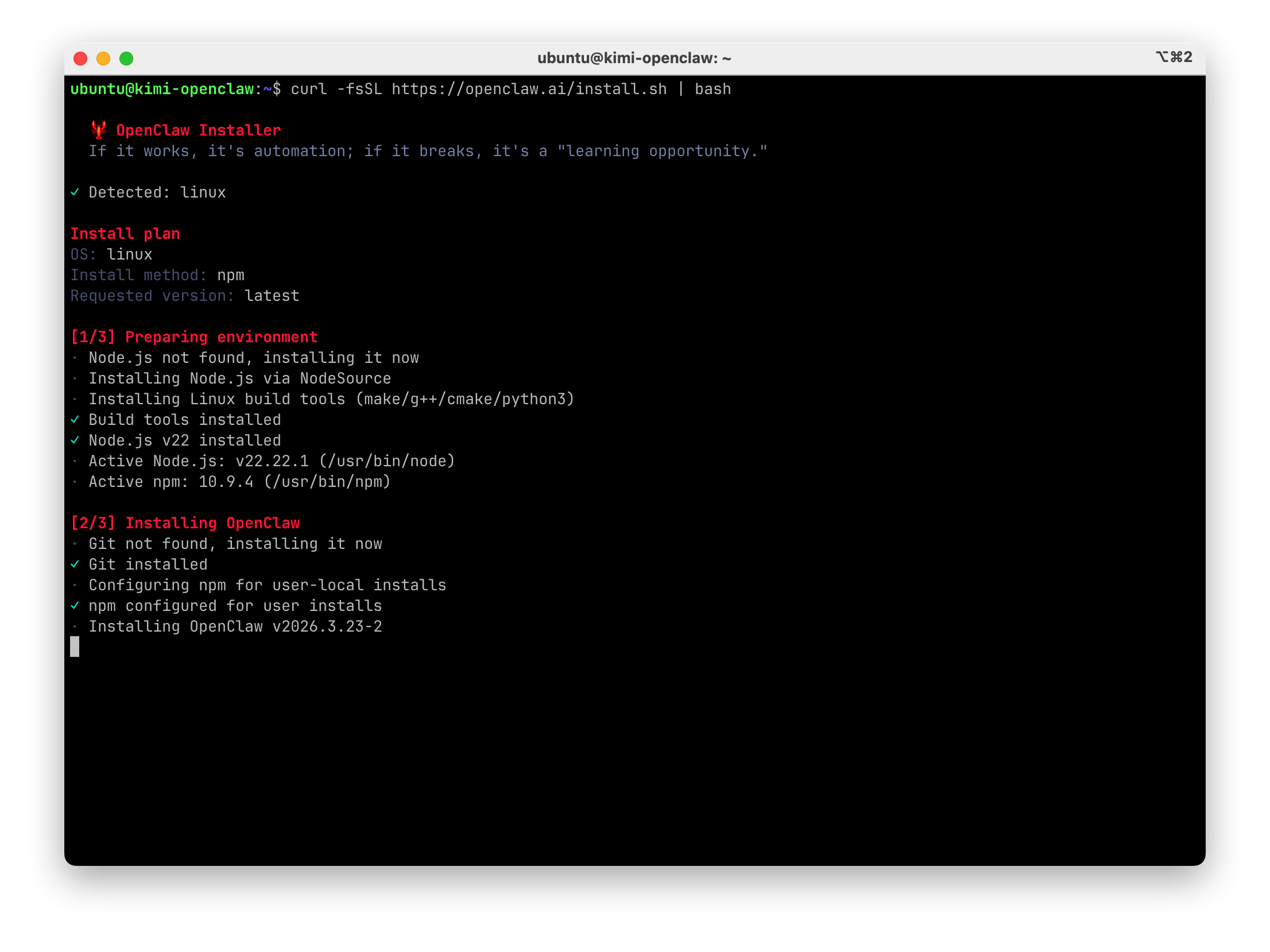 OpenClaw+Kimi 完整安装教程与落地配置指南，适配Windows/macOS等全系统