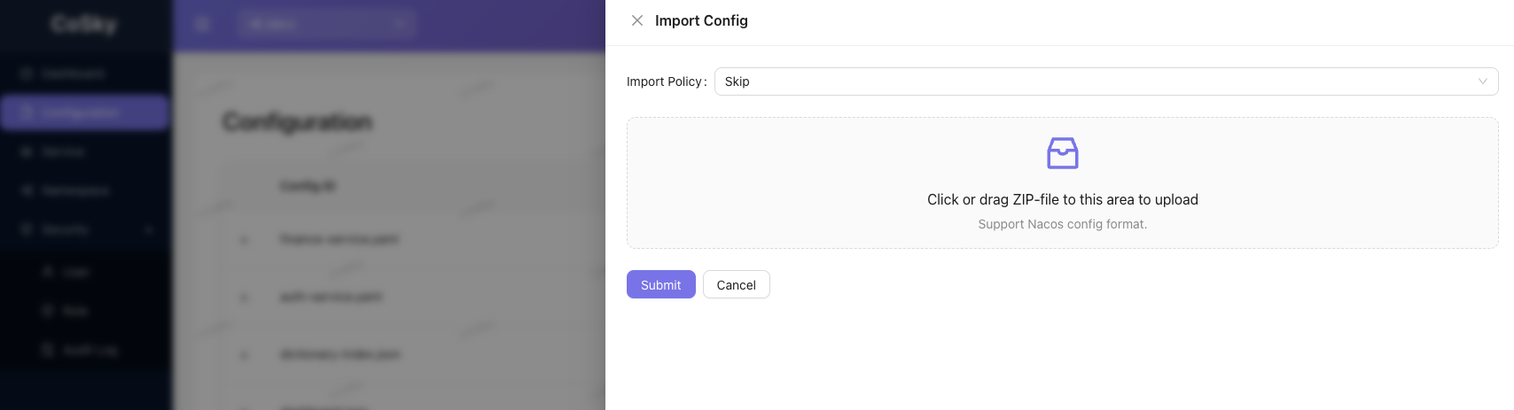 CoSky-Dashboard-config-rollback