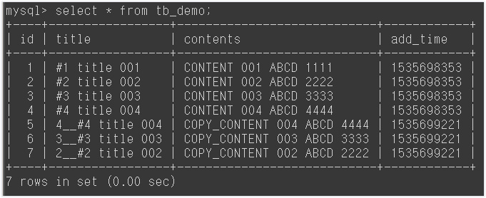 MySql 复制记录并插入到当前表中-2