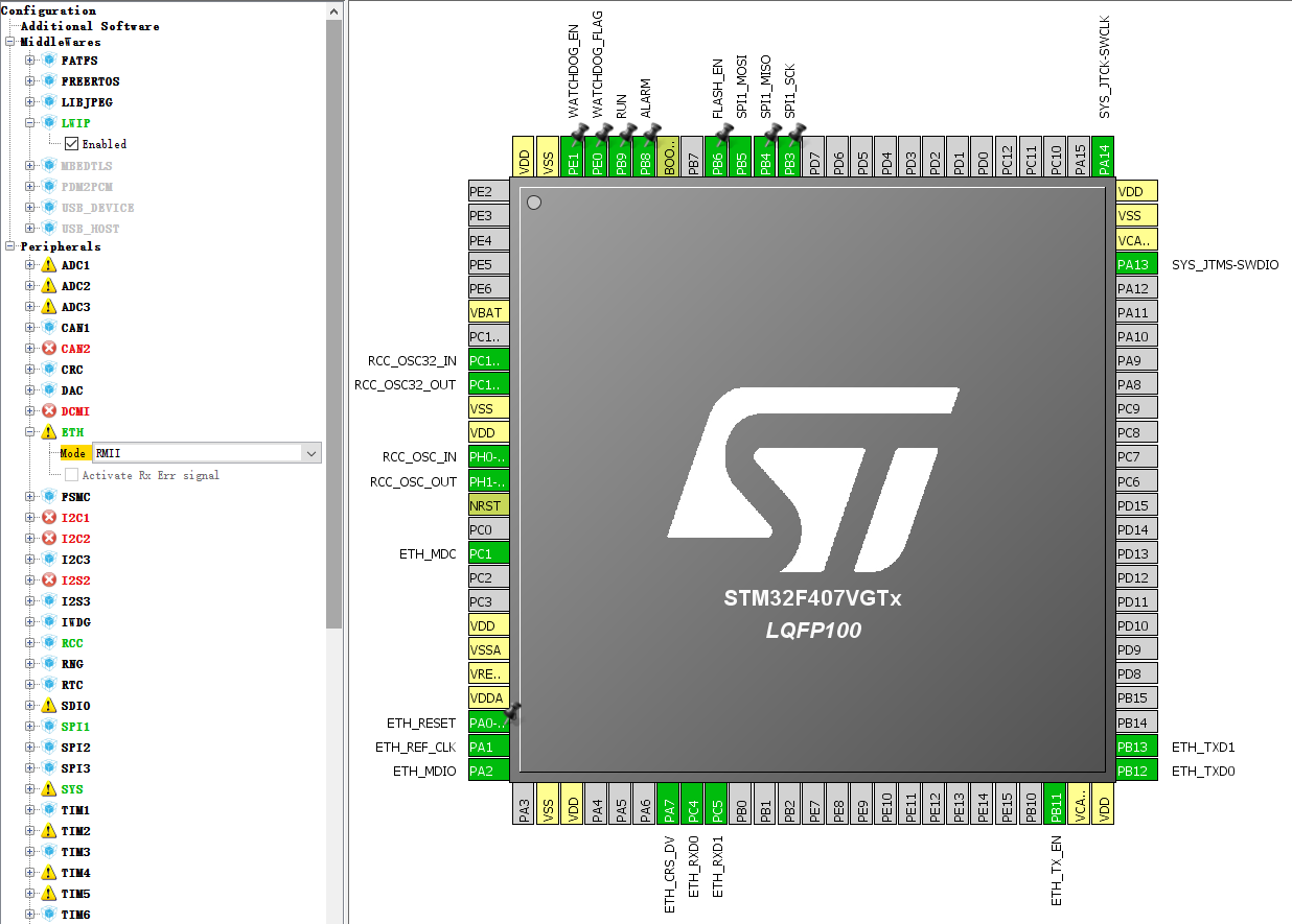 STM32407+LAN8720A+LWIP 实现TCP Client 