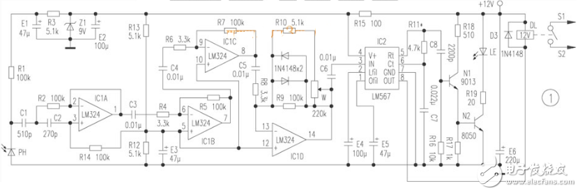 红外线开关原理图（六款红外线开关原理图介绍）