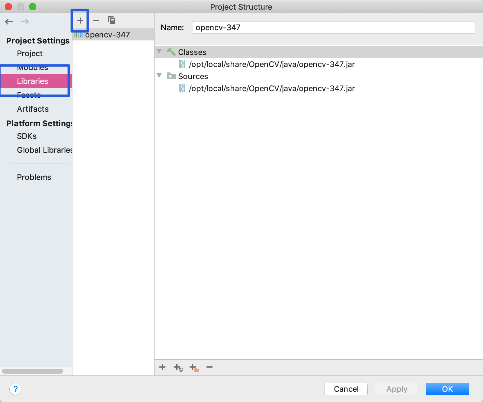 OpenCV在Mac下的部署 Java