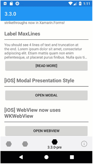 Xamarin.Forms 3.3.0 发布，.NET 开发者的跨平台 UI 工具包