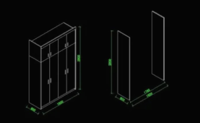 CAD 电视柜轴测图怎么画？的图1