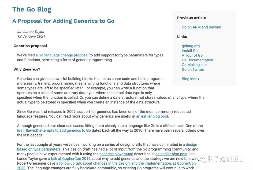 快报 正式提案将泛型特性加入go 语言 Yoyofxteam Oschina 中文开源技术交流社区