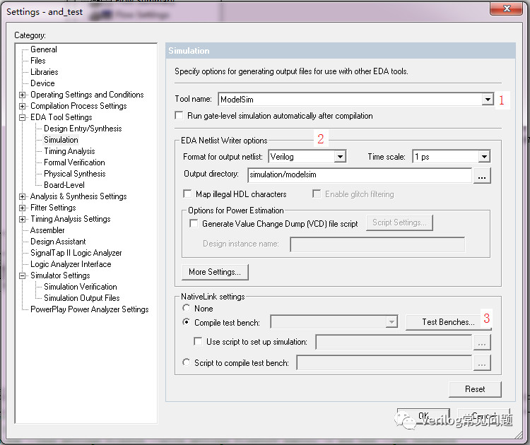 Quartus系列：Quartus II 调用ModelSim仿真调试 