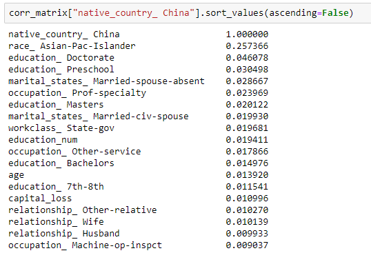 UCI 人口收入数据分析（python） 