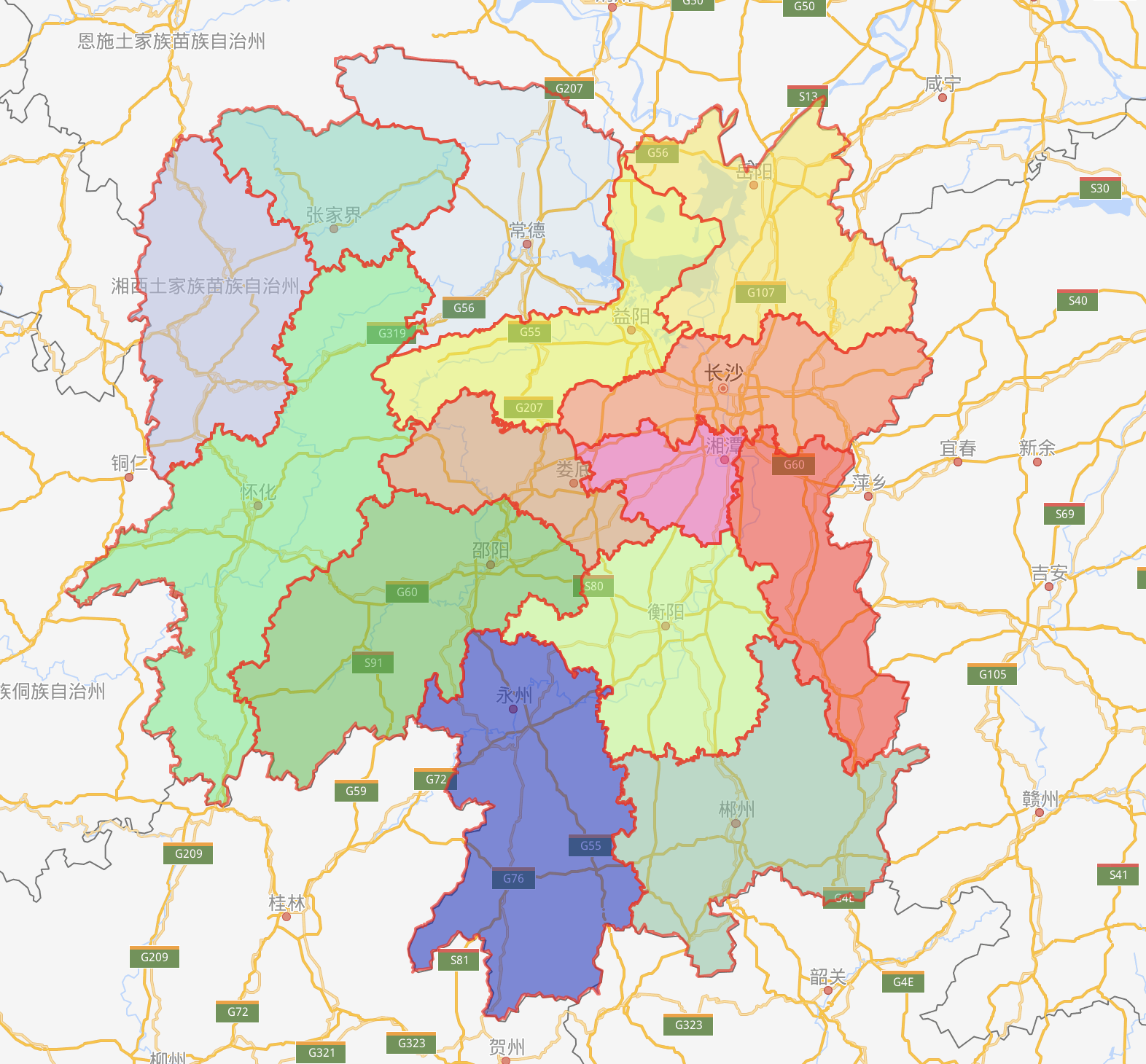 百度地图行政区填充颜色 转 https://my.oschina.