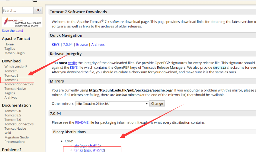 Centos 上部署 tomcat7 