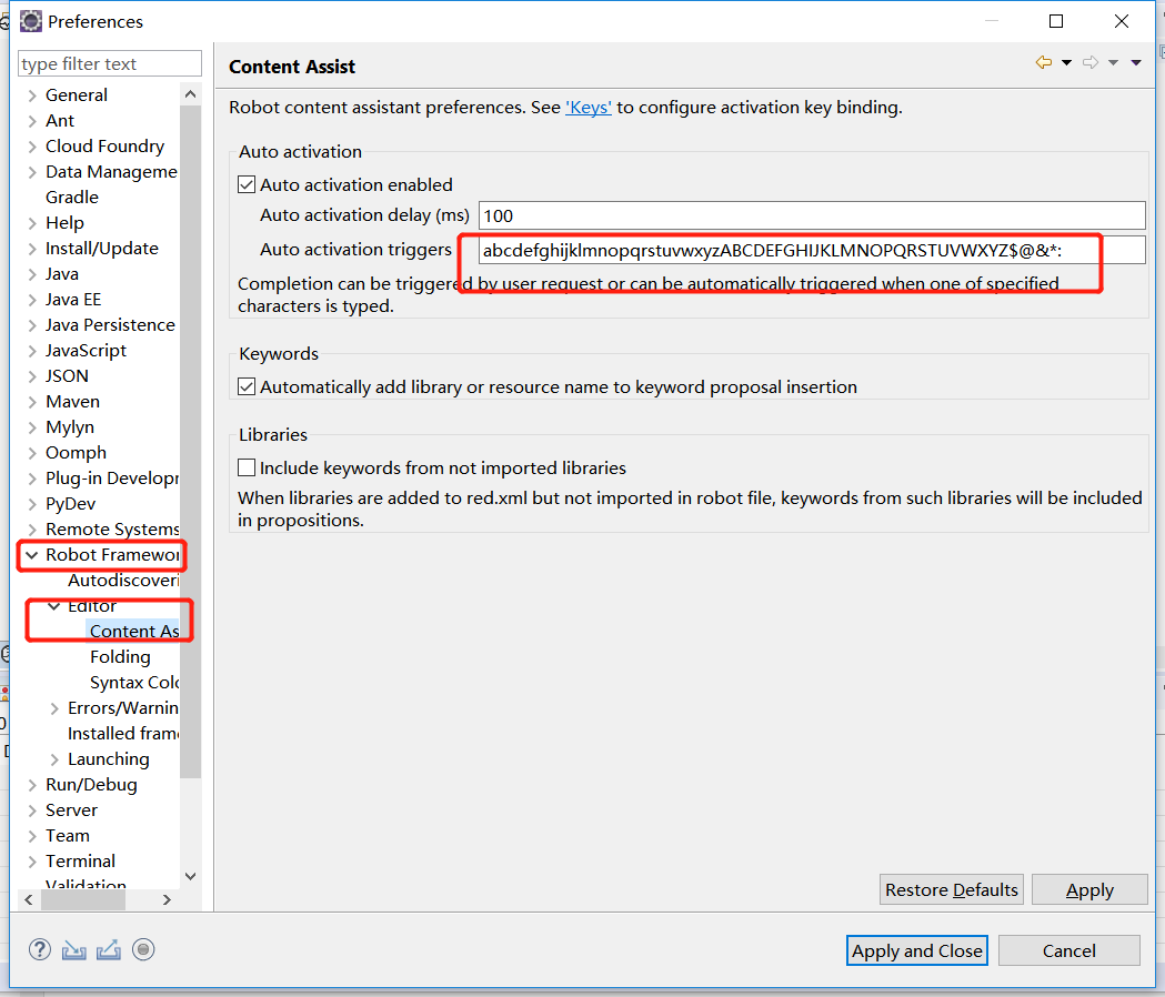 RobotFramework+eclipse配置 