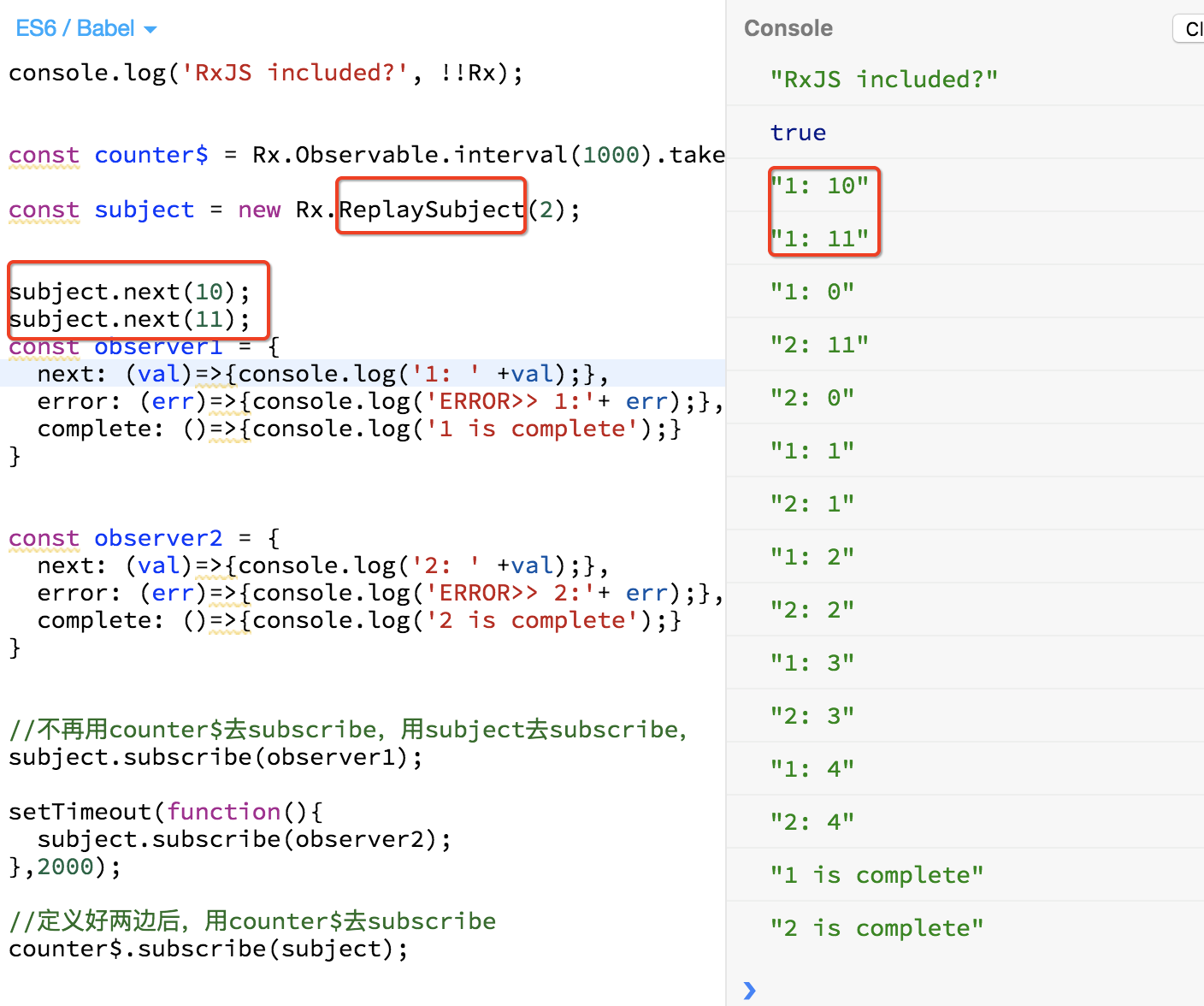 RXJS Observable的冷，热和Subject 