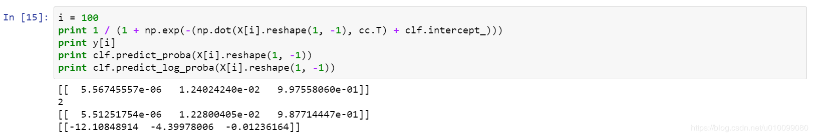 Python——sklearn 中 Logistics Regression 的 coef_ 和 intercept_ 的具体意义 