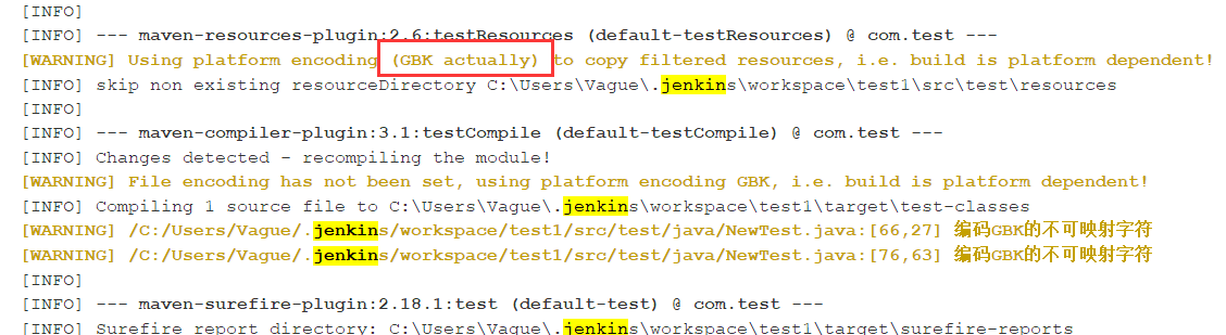 Jenkins maven 构建乱码，修改file.encoding系统变量编码为UTF