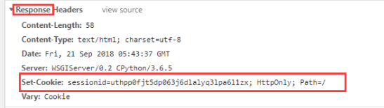 成功登录时的response添加了cookie