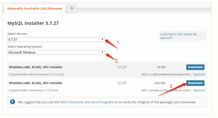 Mysql5.7.27.msi的下载与安装 