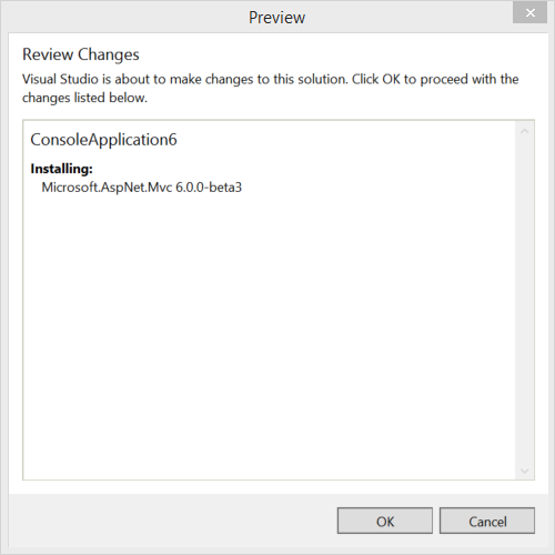 示例“预览”对话框