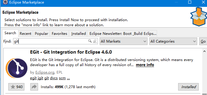 Eclipse安装Git插件及简单操作 
