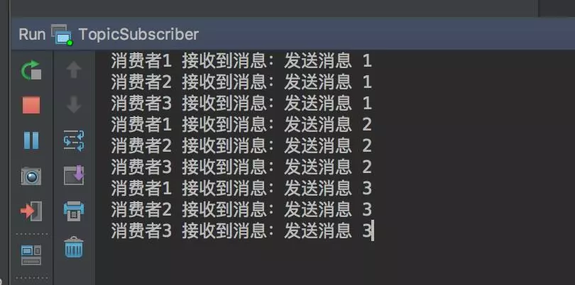 消费者接收到消息
