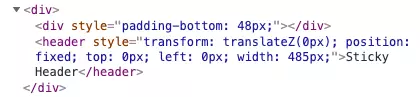 React Sticky