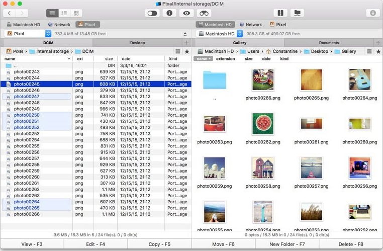 Commander One 作为 Mac 系统 Android 文件传输工具