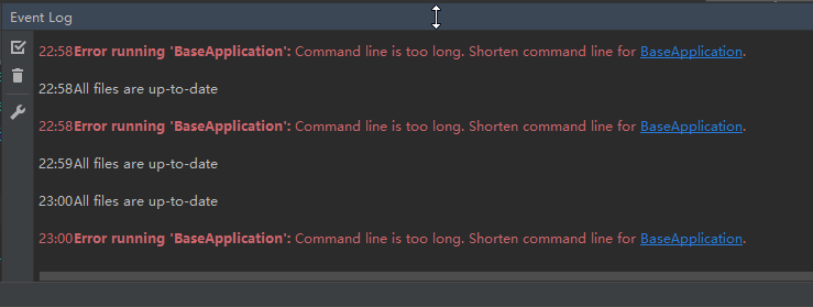 Command line is too long. Shorten command line for Application  CreateProcess error=206 