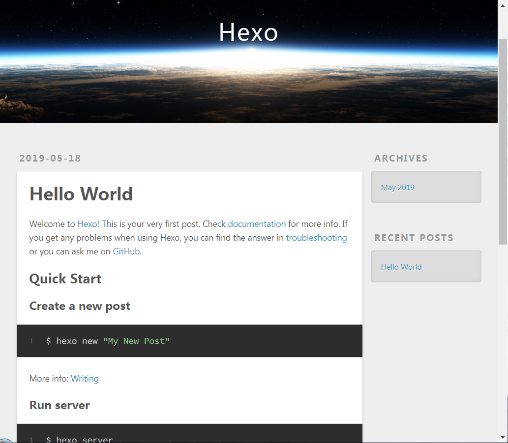 hexo默认主题 hexo默认主题