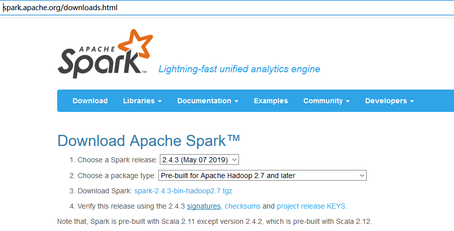 spark下载
