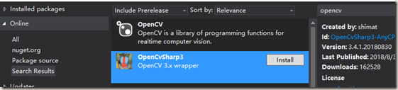 OpencvSharp 在WPF的Image控件中显示图像 
