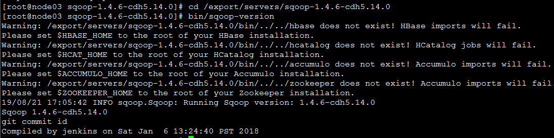 Sqoop的安装和配置以及Sqoop的基本操作