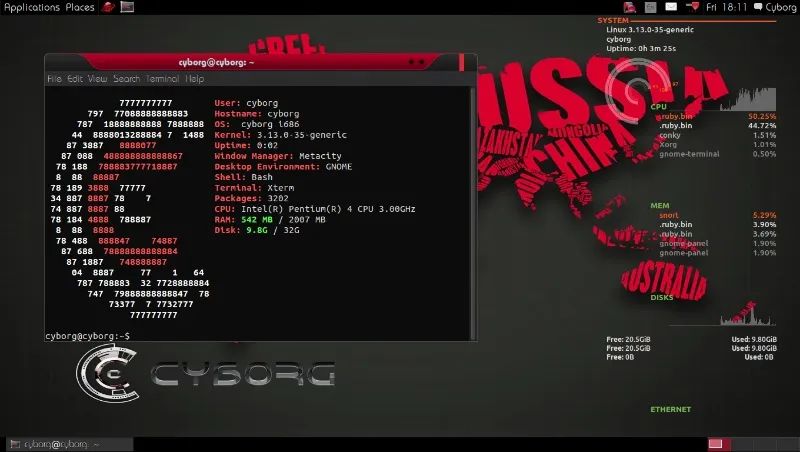 10 大黑客专用的 Linux 操作系统 