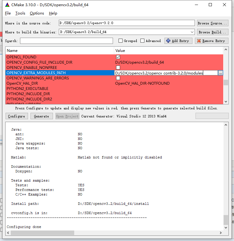 vs2013+opencv3.2配置 