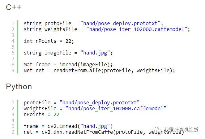 OpenCV手部关键点检测（手势识别）代码示例 