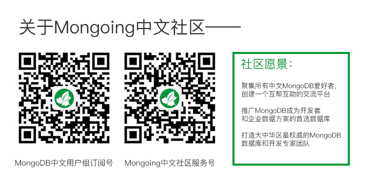 欢迎关注MongoDB中文社区动态