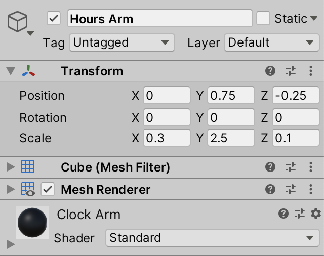 Unity基础教程系列(新)（一）——游戏对象和脚本（Creating+a+Clock） 