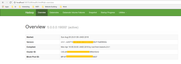 Hadoop Name Node Web UI