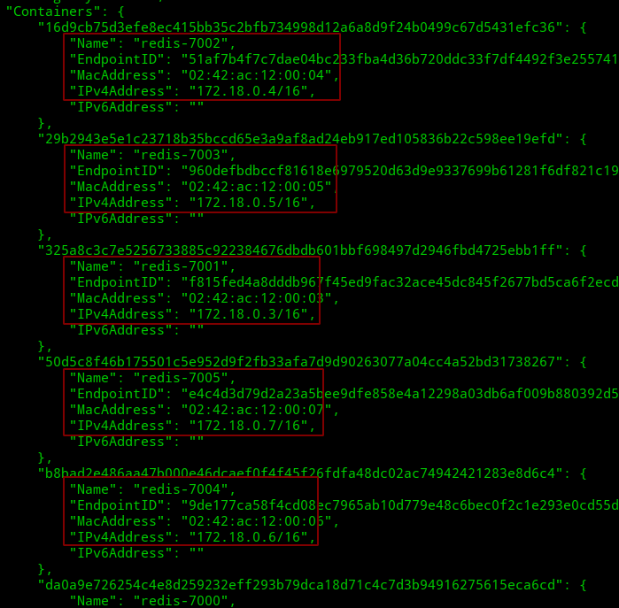 查看各节点所分配到的ip是否符合