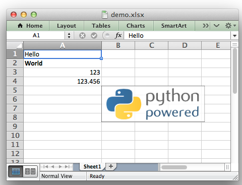 Creating Excel files with Python and XlsxWriter（通过 Python和XlsxWriter来创建Excel文件（xlsx格式）） 
